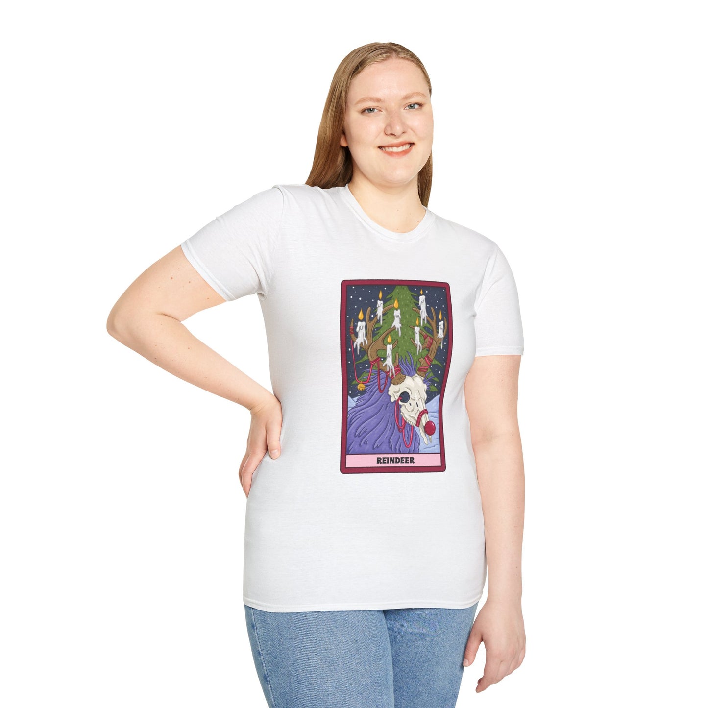 Haunted Reindeer: Gothic Holiday Tarot Tee