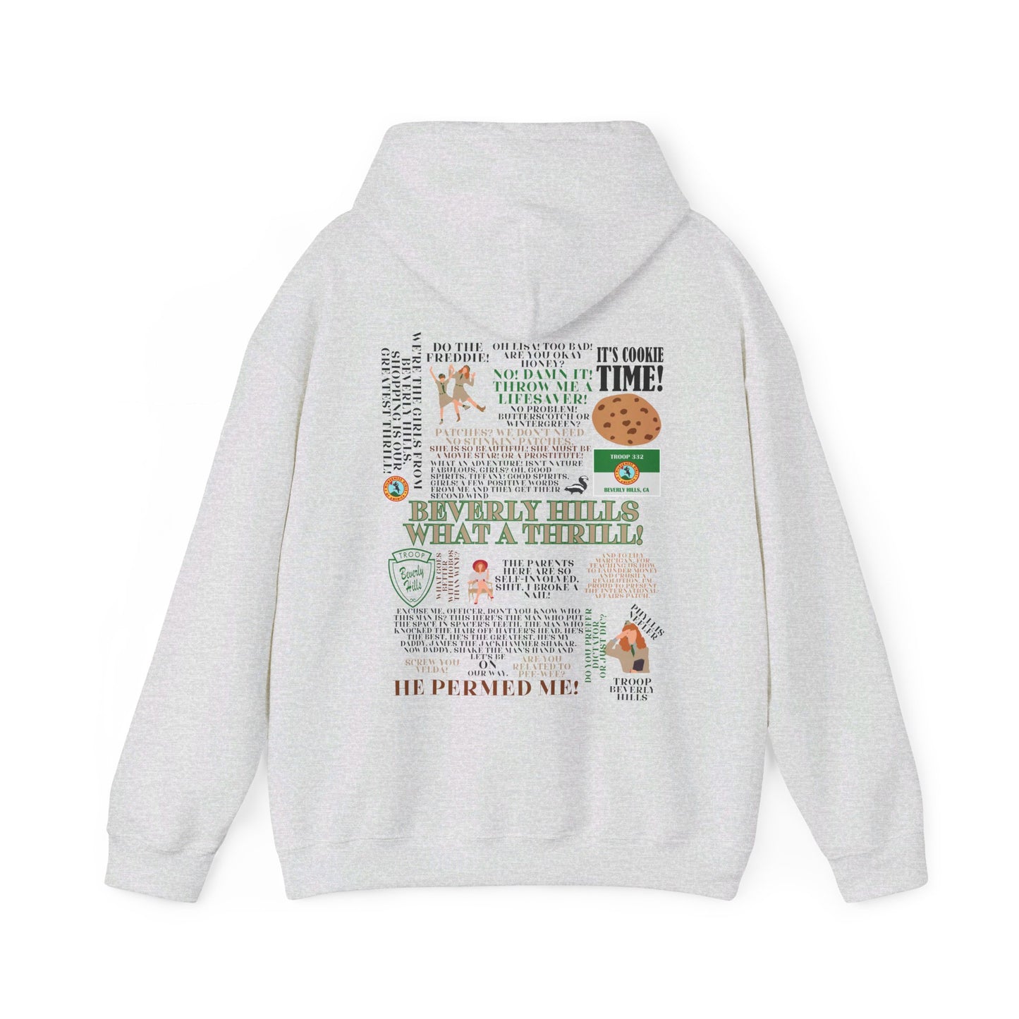 Troop Beverly Hills Quote Hoodie - No Stinking Patches