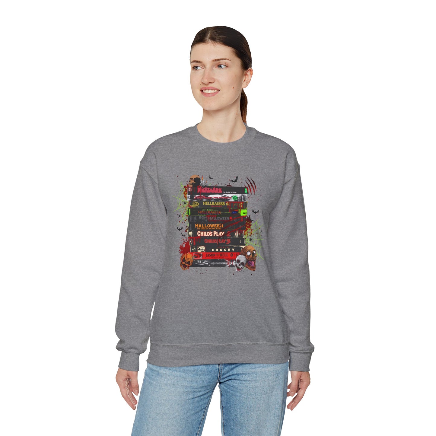 Icons of Horror Movie Stack Pullover