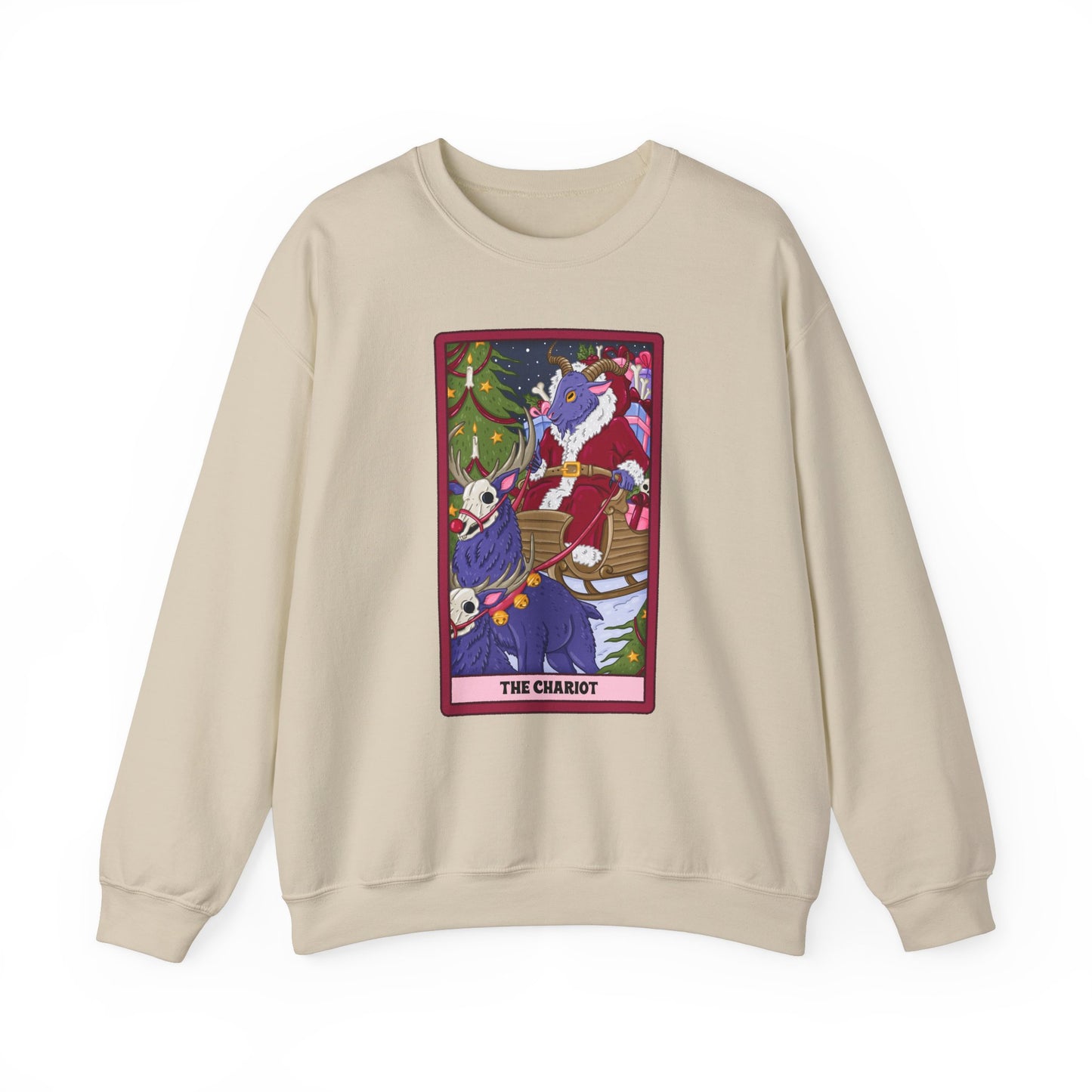 Dark Holiday Chariot: Krampus Tarot Pullover