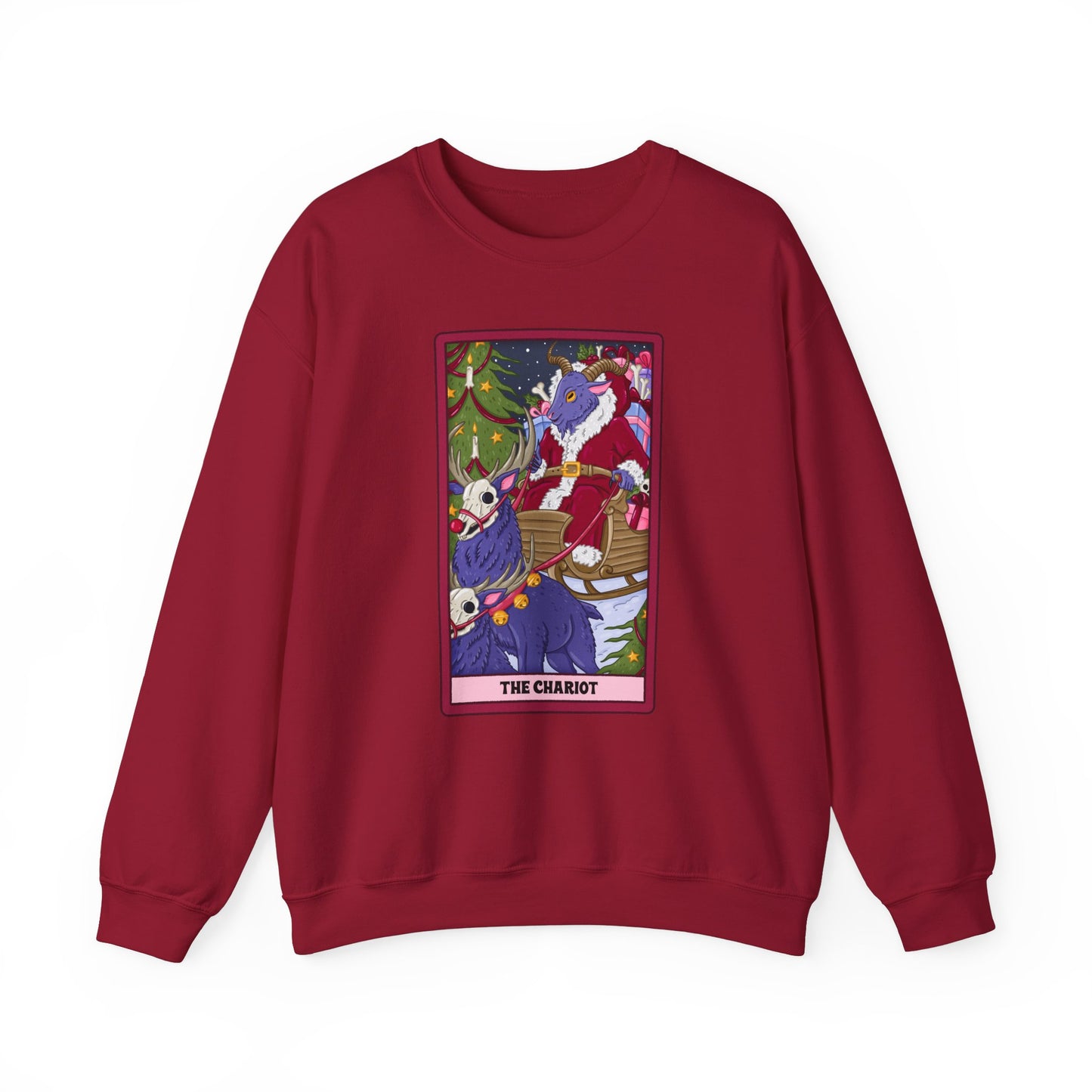 Dark Holiday Chariot: Krampus Tarot Pullover