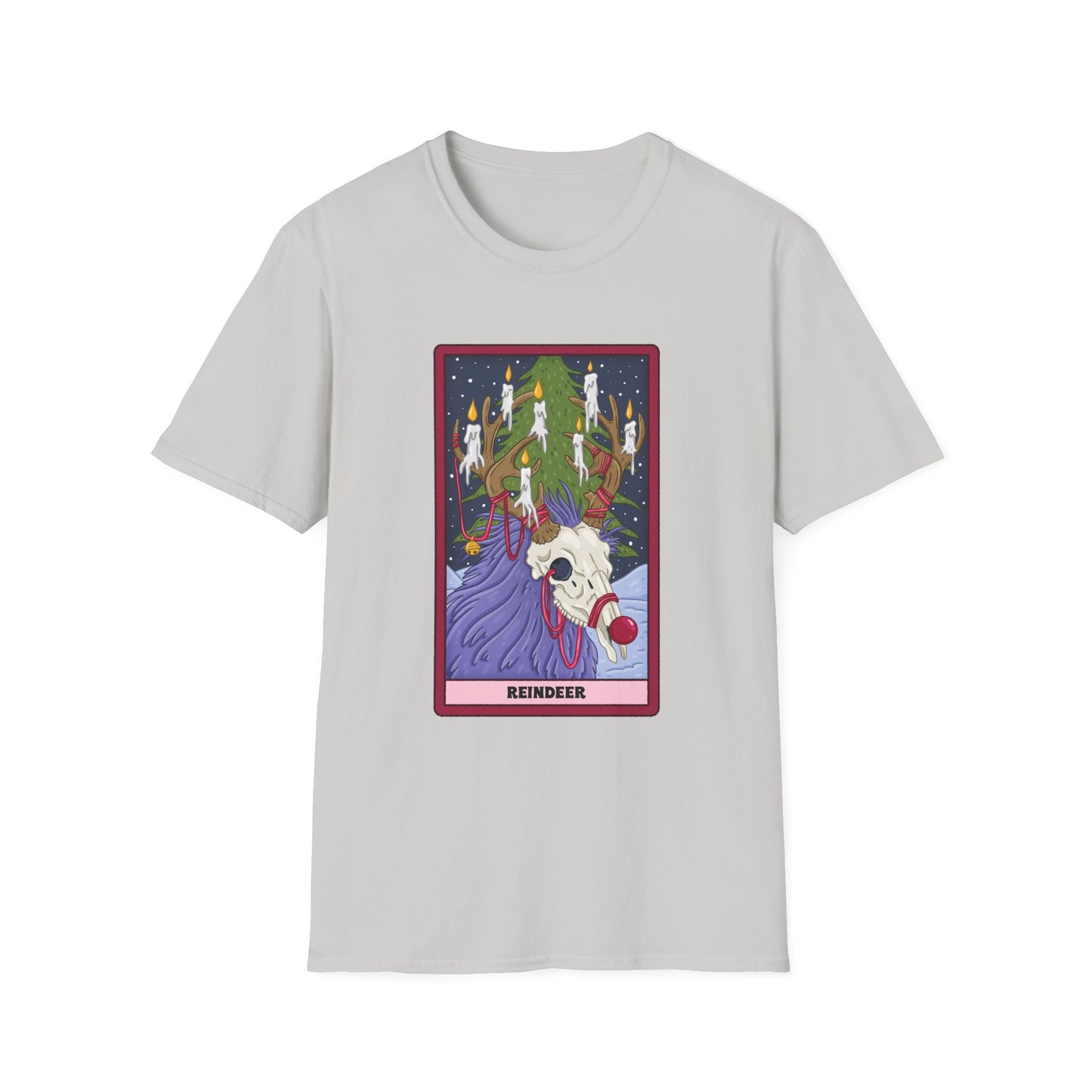 Haunted Reindeer: Gothic Holiday Tarot Tee