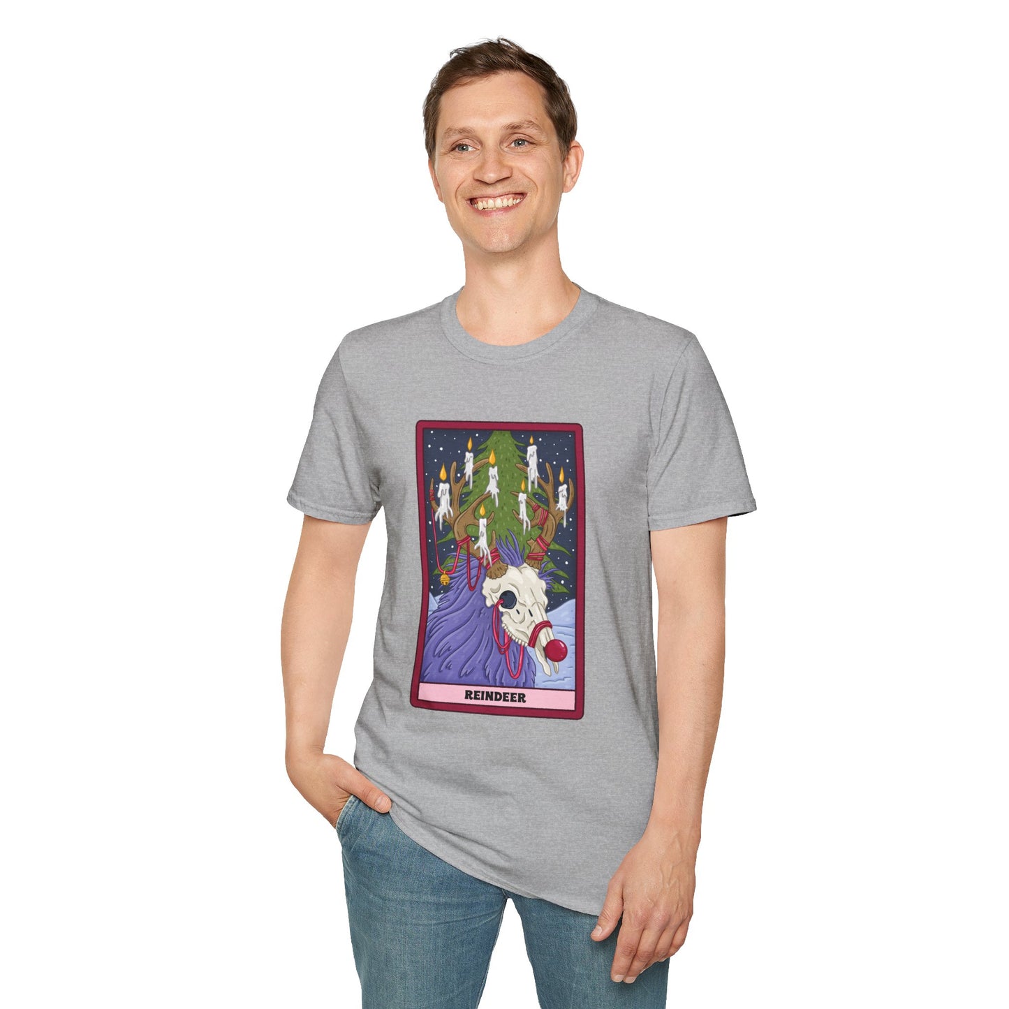 Haunted Reindeer: Gothic Holiday Tarot Tee