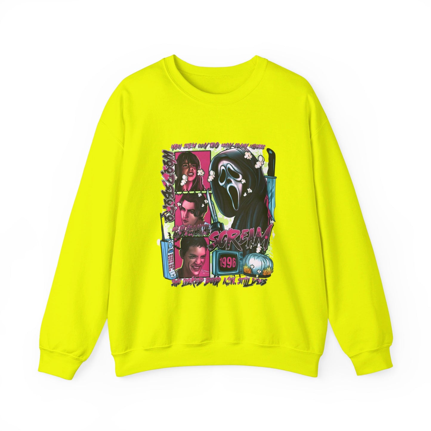 Neon Nightmare Scream Pullover