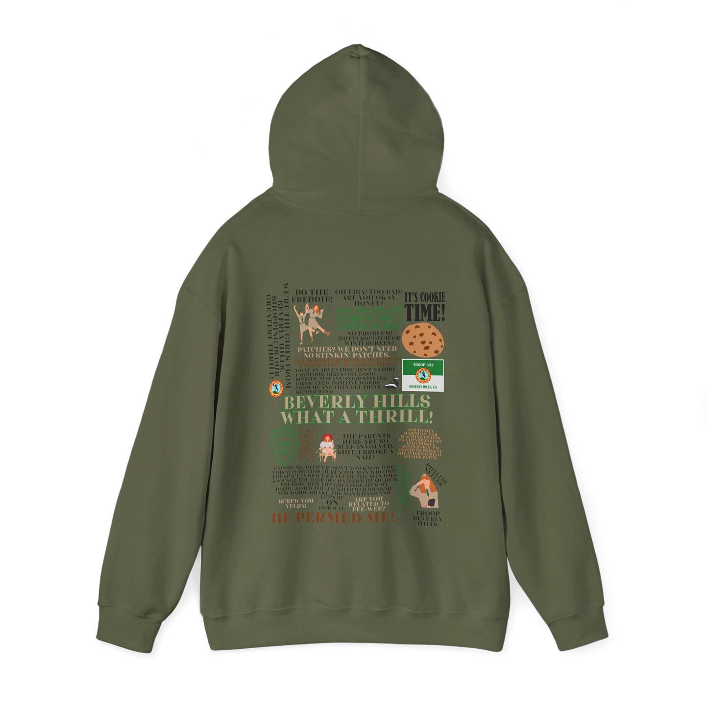 Troop Beverly Hills Quote Hoodie - No Stinking Patches