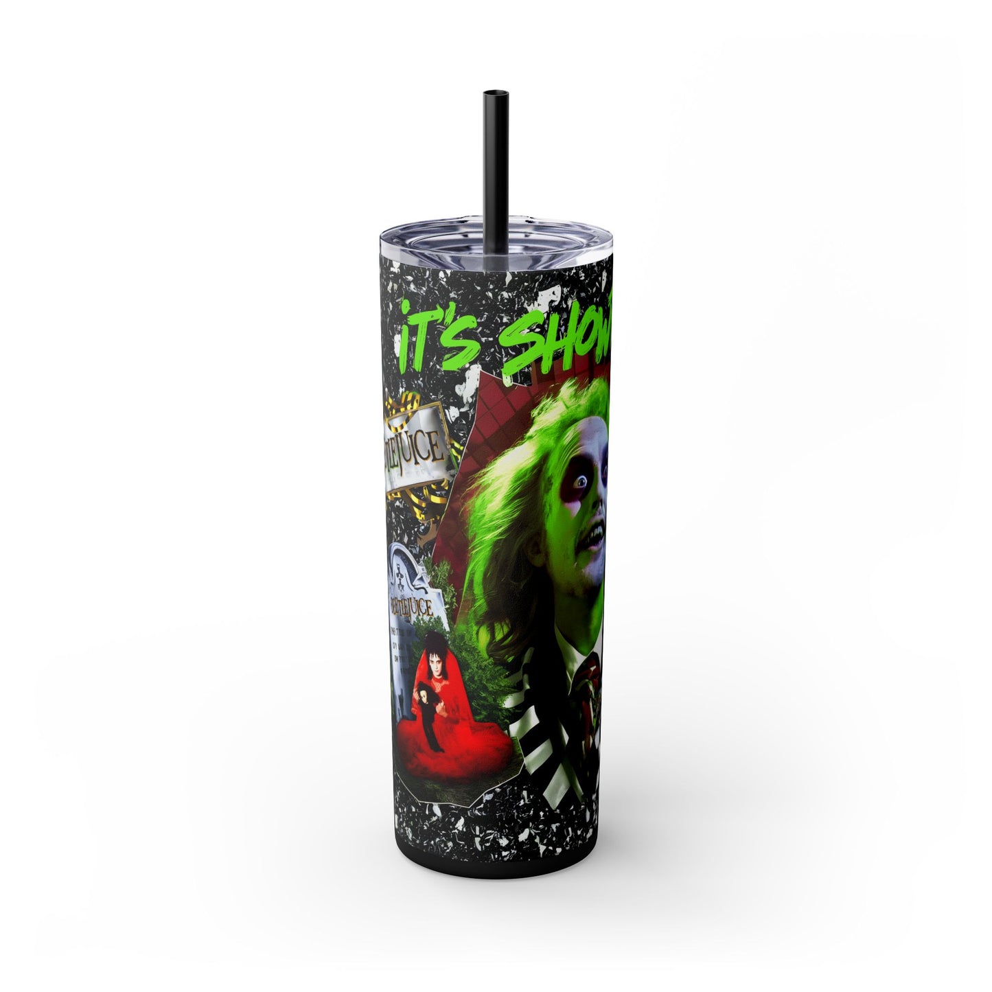 It's Showtime Skinny Tumbler with Straw, 20oz