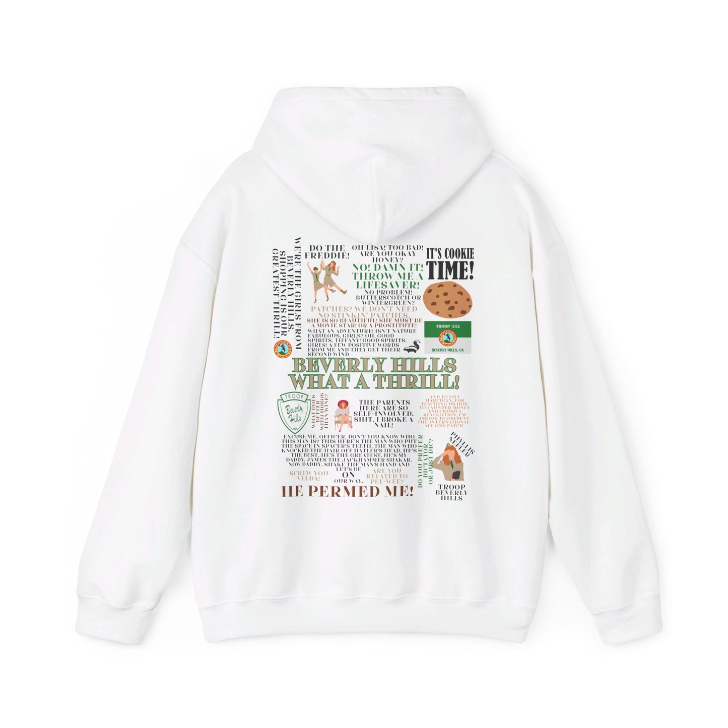 Troop Beverly Hills Quote Hoodie - No Stinking Patches