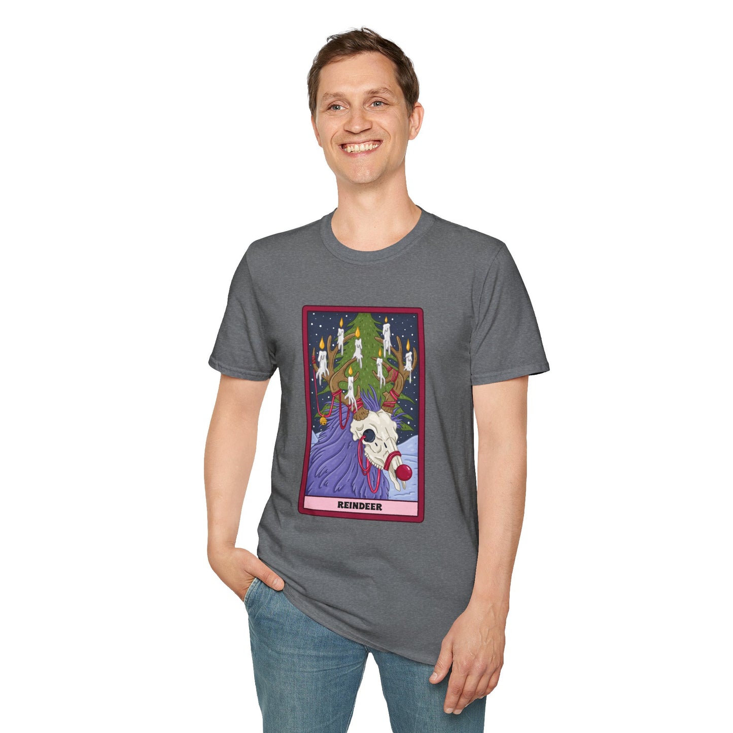 Haunted Reindeer: Gothic Holiday Tarot Tee