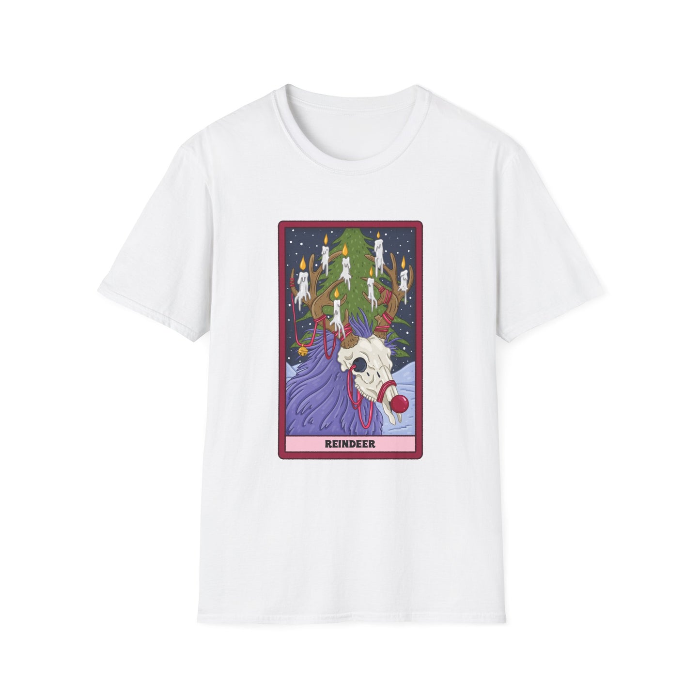 Haunted Reindeer: Gothic Holiday Tarot Tee