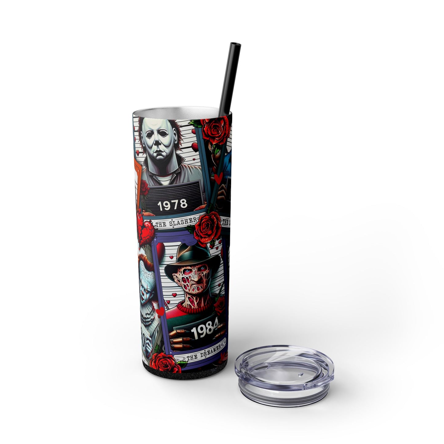 Slasher Lineup Tumbler – Horror Mugshots Edition