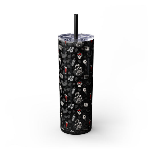 Summerween Skinny Tumbler with Straw, 20oz
