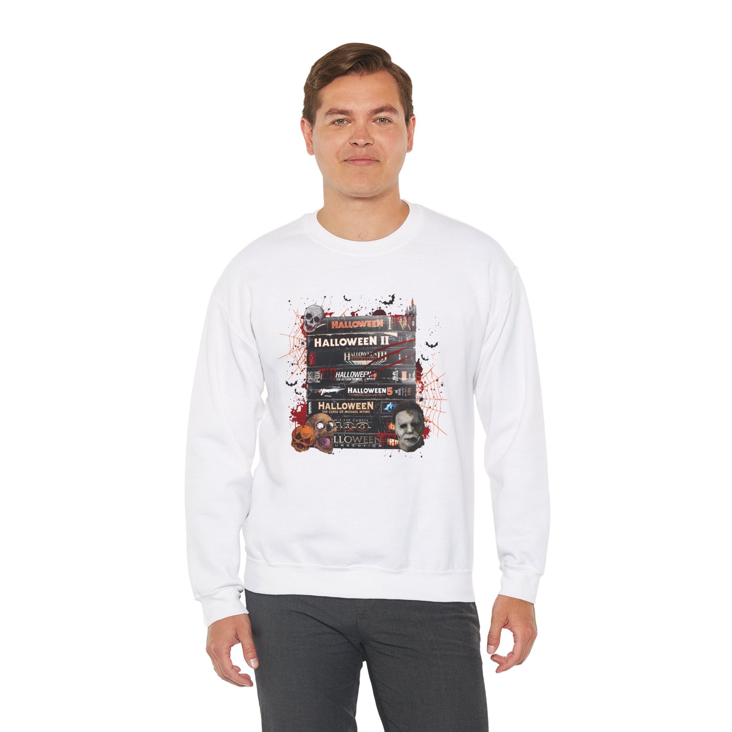 Halloween Movie Marathon Stack Pullover