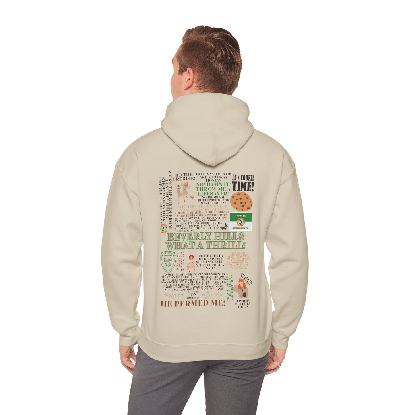 Troop Beverly Hills Quote Hoodie - No Stinking Patches