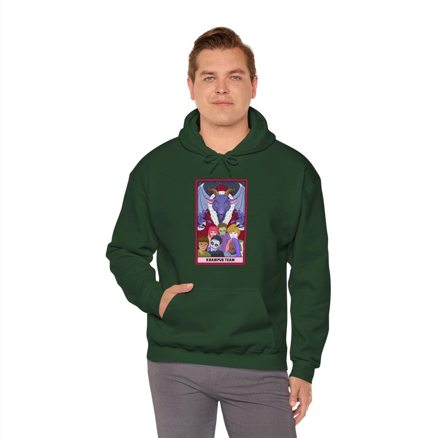 Krampus Team: Spooky Holiday Tarot Hoodie