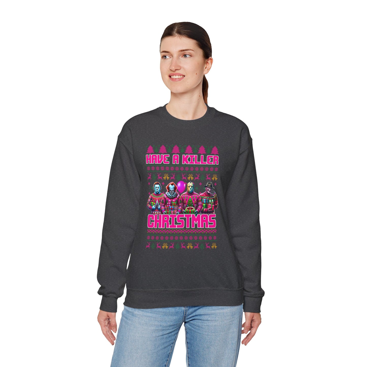 Psycho Pink Christmas Pullover