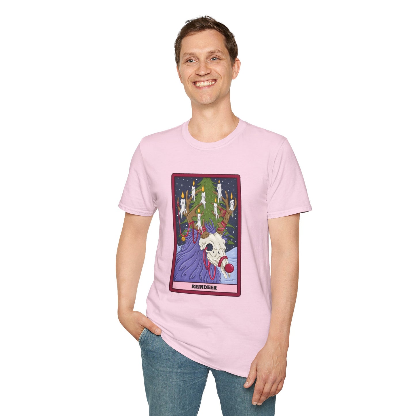 Haunted Reindeer: Gothic Holiday Tarot Tee