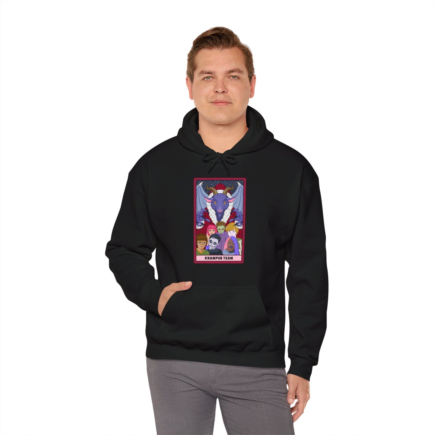 Krampus Team: Spooky Holiday Tarot Hoodie