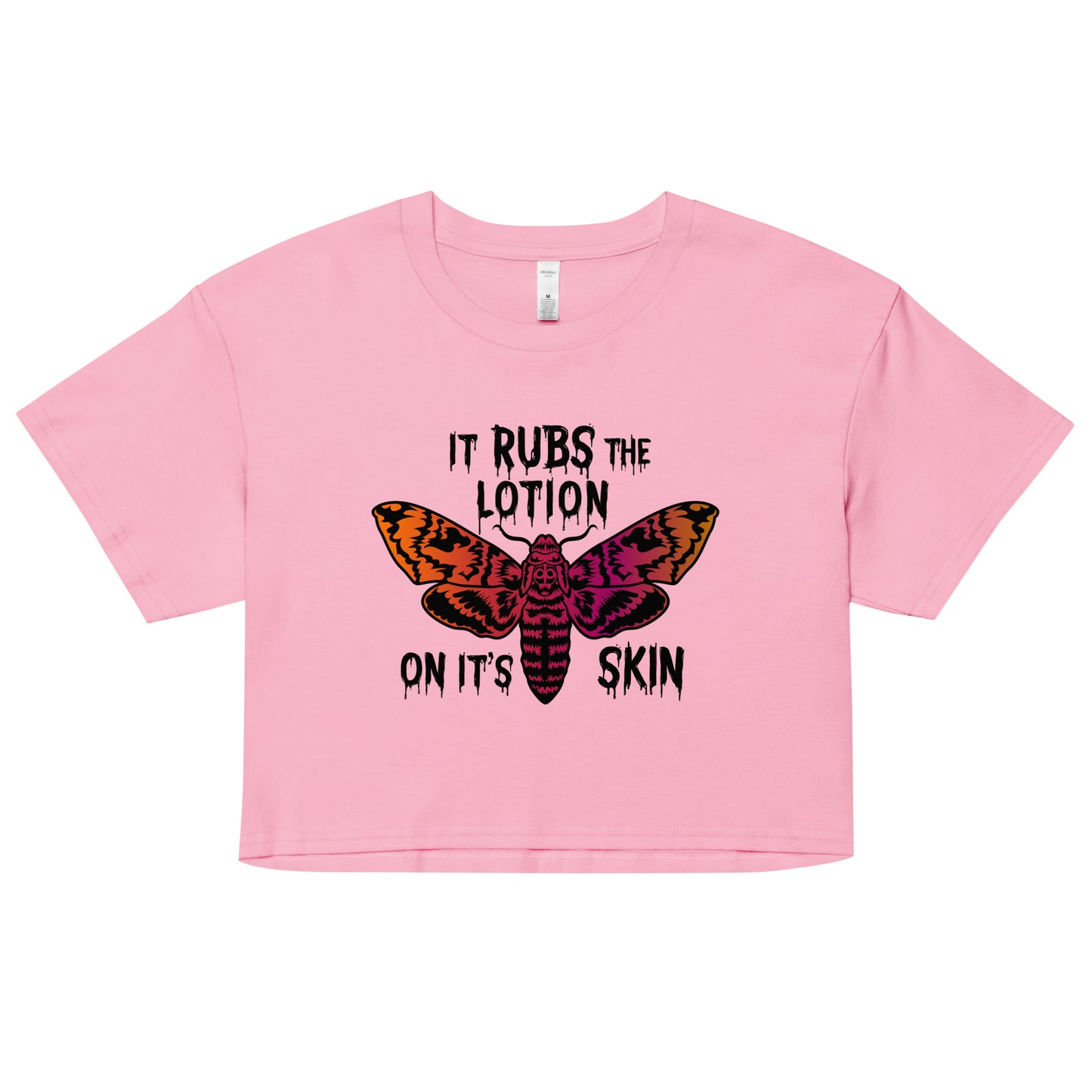 It Rubs The Lotion Women’s Crop Top