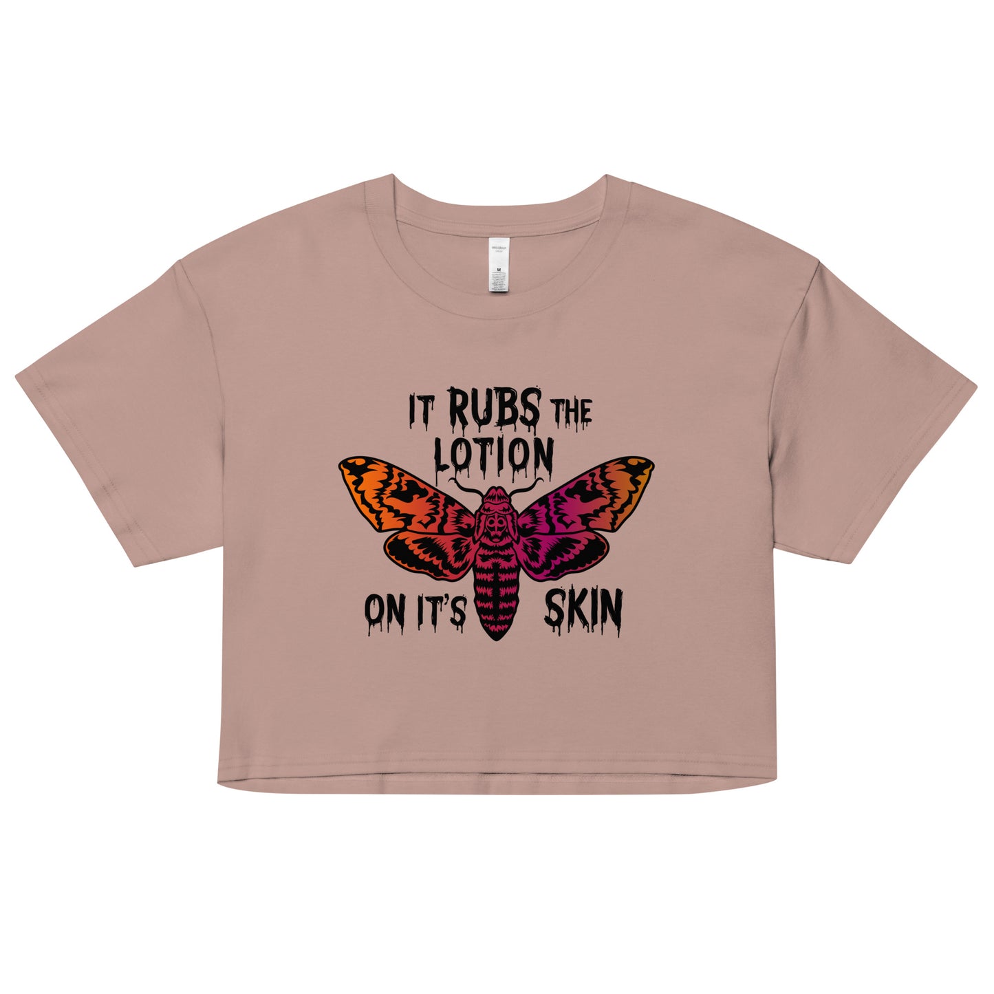 It Rubs The Lotion Women’s Crop Top