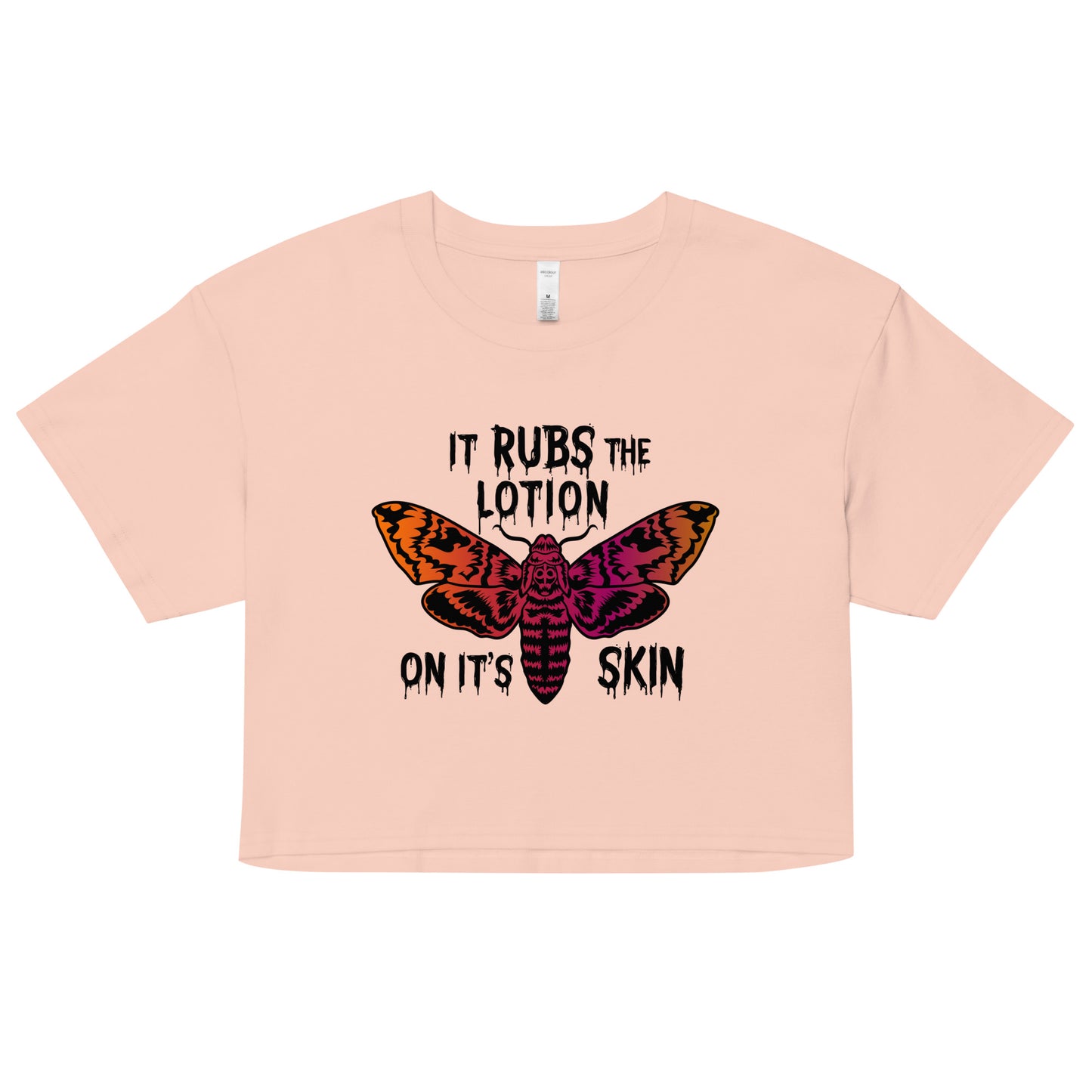 It Rubs The Lotion Women’s Crop Top