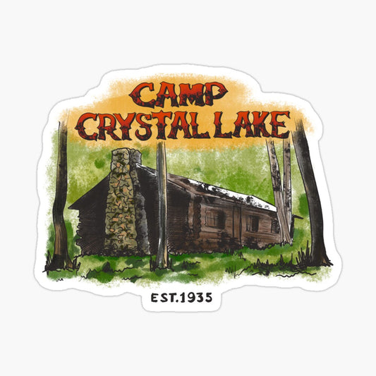 Camp Crystal Lake Cabin Sticker